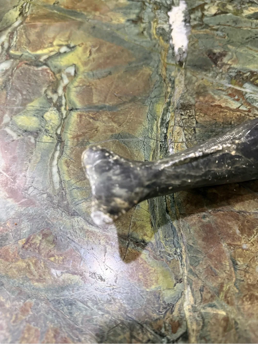 Natural Stone Whale Ornament - Gray